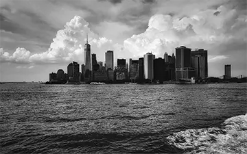 Manhattan Island Skyline, Ferry crossing to Staten Island