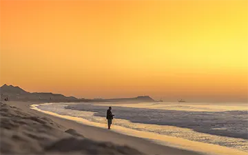 Yellow sunrise, San José del Cabo, Baja California, Mexico